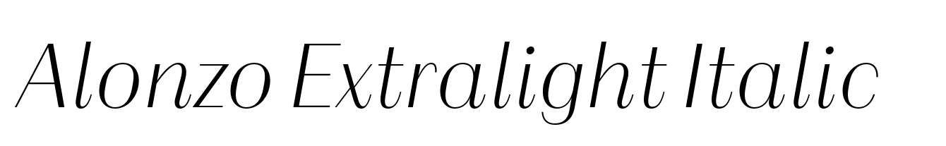 Alonzo Extralight Italic